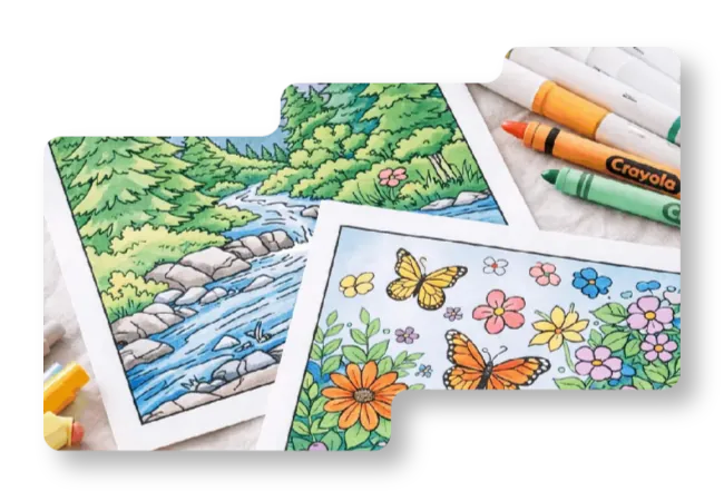 Atelier de coloriage en groupe  au Studio Esencial à Montréal